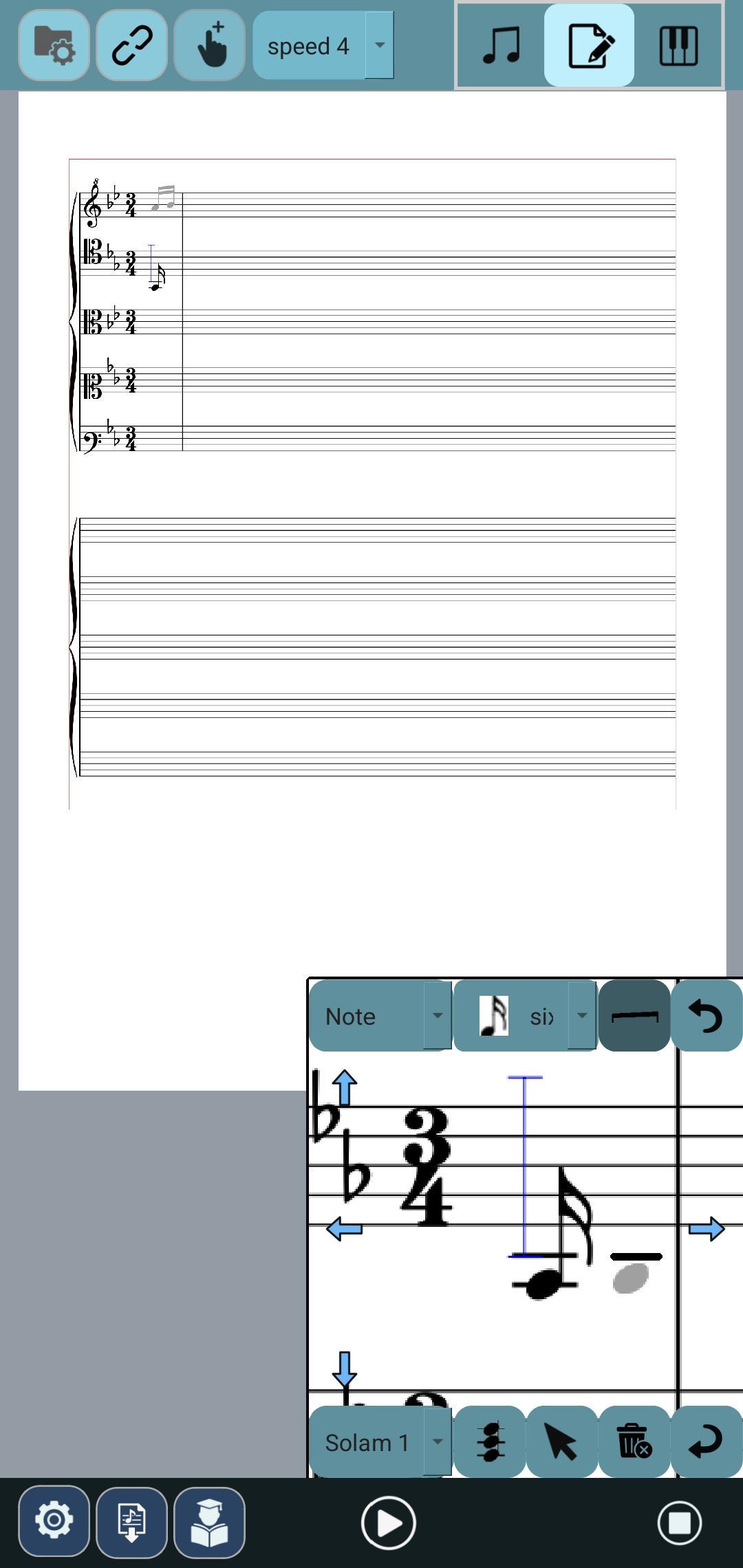 Editor screen